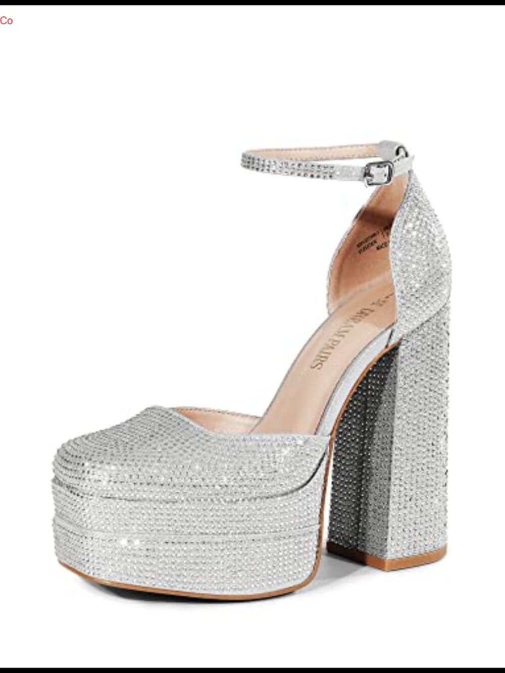 Platform Closed Toe Block Heels Ankle Strap Pumps